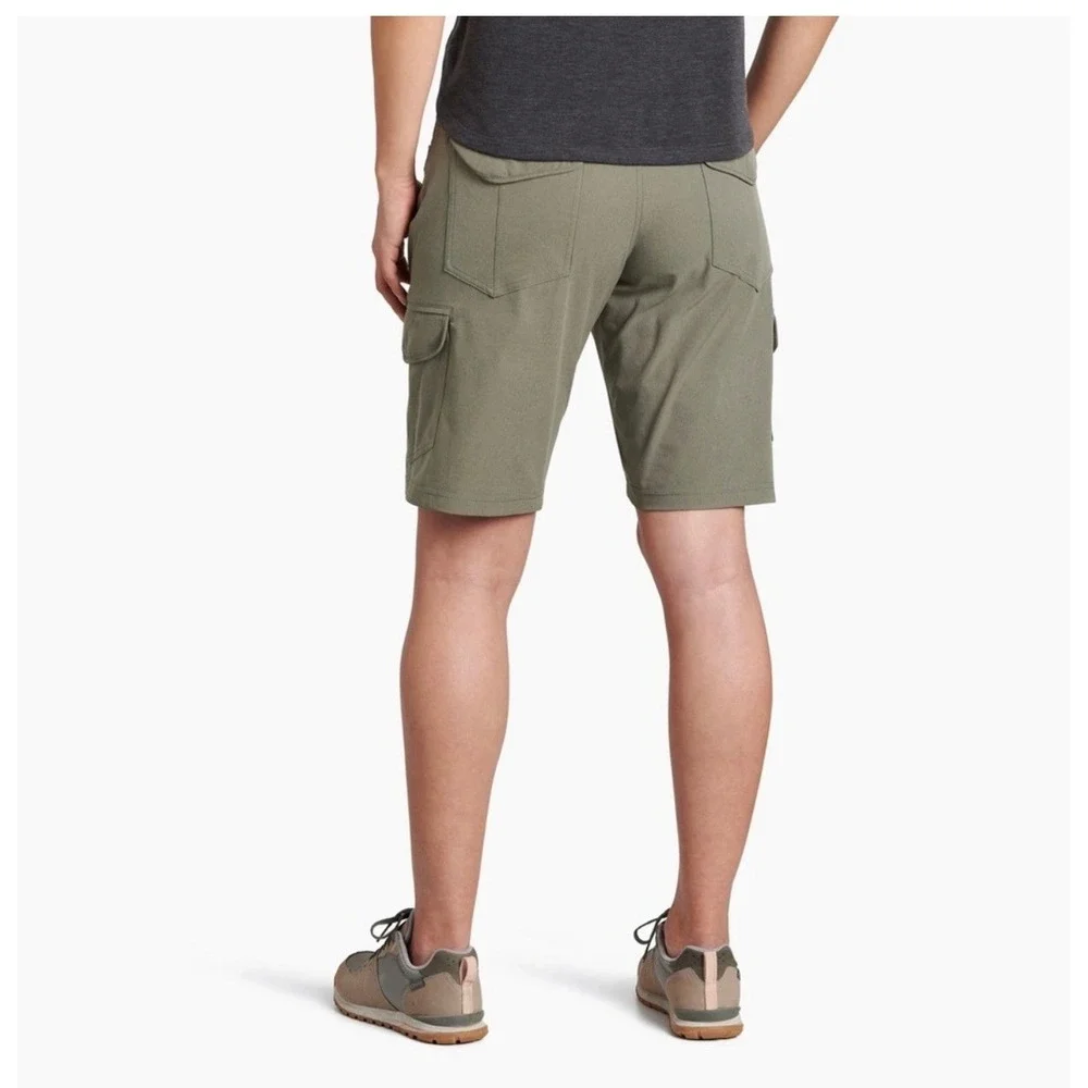 Kuhl Freeflex 10 Cargo Shorts Womens 8 Olive Green Hiking Outdoor 6501